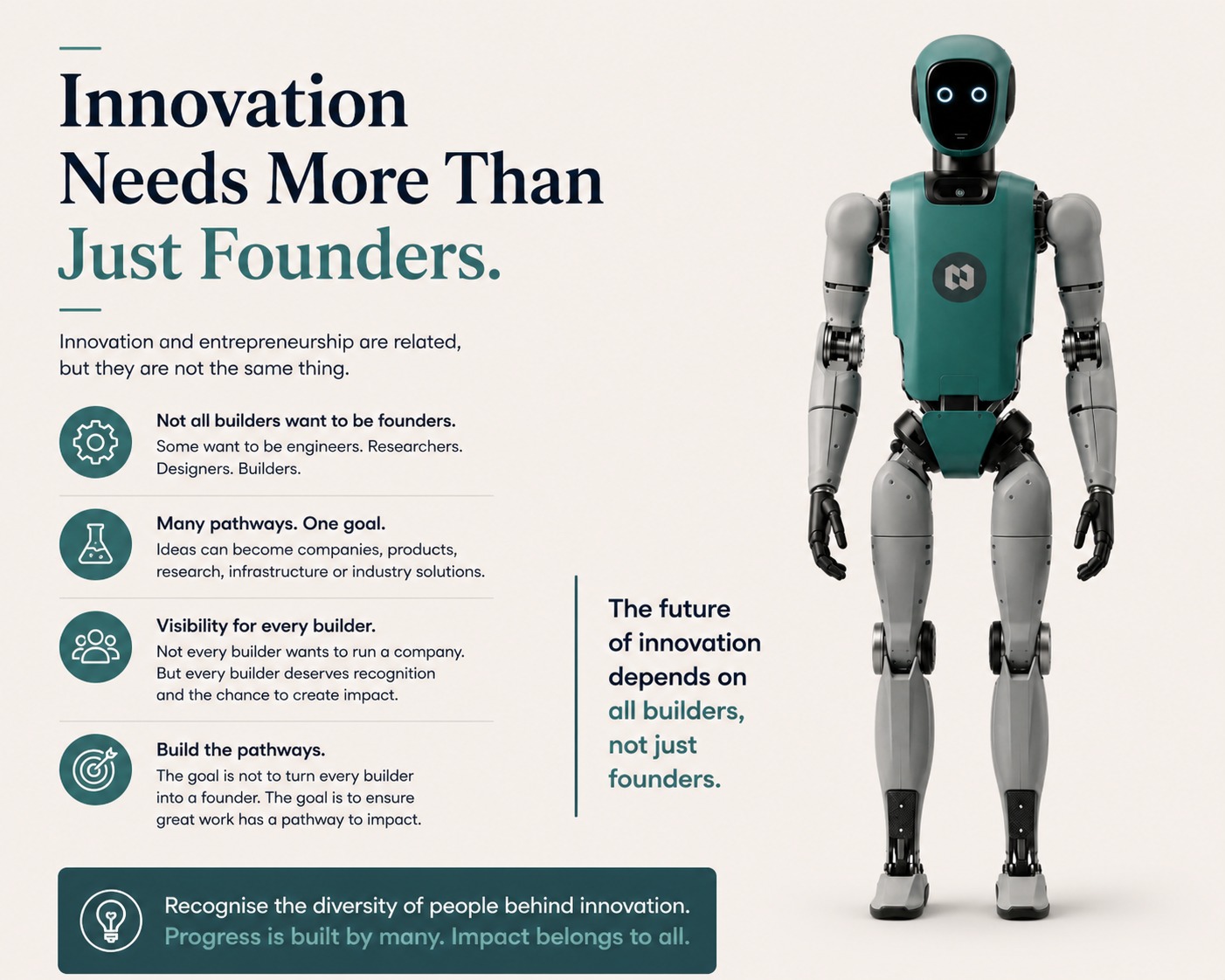 Interesting pattern: A lot of conversations about innovation assume that every builder wants to become a founder. But many of the people building important technologies are not trying to start the…